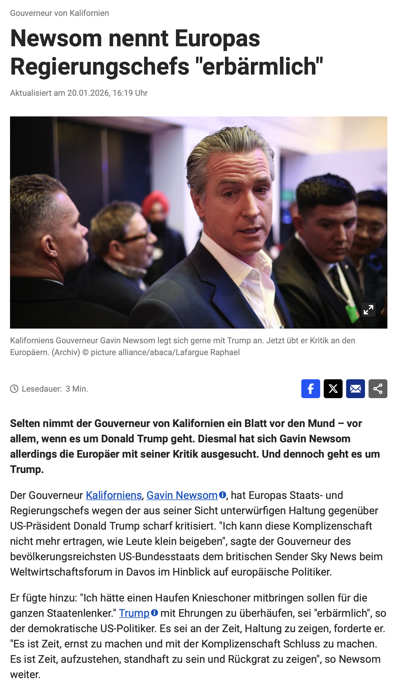 Zweiter Knaller am 20. Januar 2026